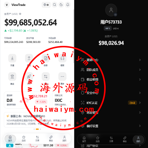 海外股票交易系统/美股交易/大宗/IPO/理财/分销